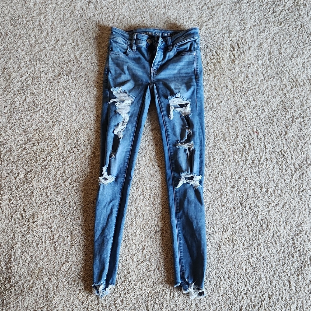 Anerican Eagle Denim Jeggings, Size 000 Regular